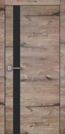 Входная дверь  - Межкомнатная дверь экошпон BAFA (БАФА) модель Рояль 2 дуб пацифика/черн