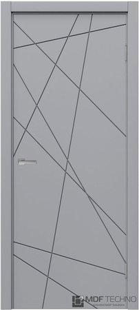 Входная дверь  - Межкомнатная дверь эмаль модель Доминика Стефани 1074 RAL 7040