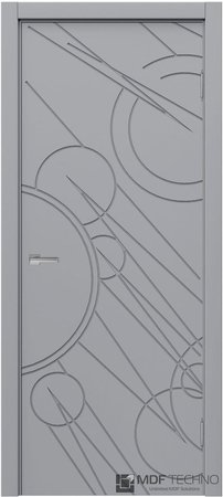 Входная дверь  - Межкомнатная дверь эмаль модель Доминика Стефани 1114 RAL 7040