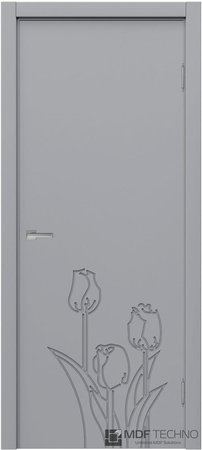 Входная дверь  - Межкомнатная дверь эмаль модель Доминика Стефани 1123 RAL 7040