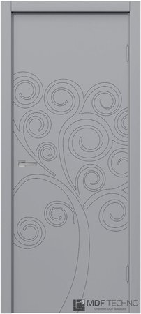 Входная дверь  - Межкомнатная дверь эмаль модель Доминика Стефани 1131 RAL 7040