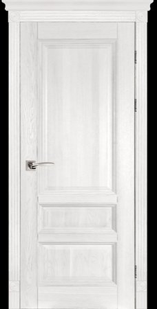 Входная дверь  - Межкомнатная дверь Массив ольхи ОКА модель Аристократ-1 ДГ Эмаль белая