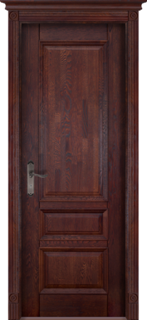 Входная дверь  - Межкомнатная дверь Массив ольхи ОКА модель Аристократ-1 ДГ Махагон