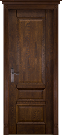 Входная дверь  - Межкомнатная дверь Массив ольхи ОКА модель Аристократ-1 ДГ Орех античный
