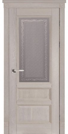 Входная дверь  - Межкомнатная дверь Массив ольхи ОКА модель Аристократ-2 ДО Эмаль белая