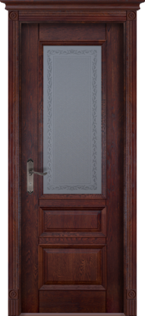 Входная дверь  - Межкомнатная дверь Массив ольхи ОКА модель Аристократ-2 ДО Махагон