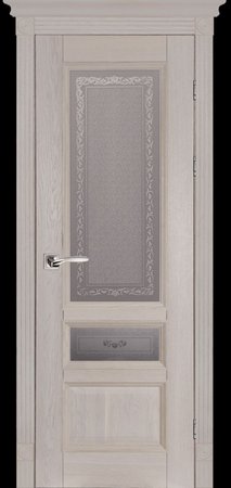 Входная дверь  - Межкомнатная дверь Массив ольхи ОКА модель Аристократ-3 ДО Эмаль белая