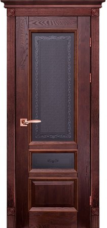 Входная дверь  - Межкомнатная дверь Массив ольхи ОКА модель Аристократ-3 ДО Махагон