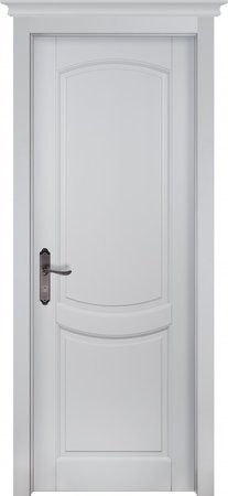 Входная дверь  - Межкомнатная дверь Массив ольхи ОКА модель Бристоль ДГ Эмаль Белая