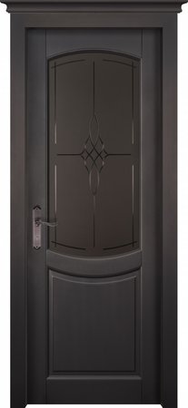 Входная дверь  - Межкомнатная дверь Массив ольхи ОКА модель Бристоль ДО Венге