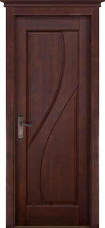 Входная дверь  - Межкомнатная дверь Массив ольхи ОКА модель Даяна ДГ Махагон
