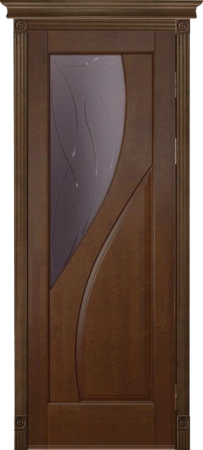 Входная дверь  - Межкомнатная дверь Массив ольхи ОКА модель Даяна ДО Орех античный