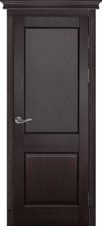 Входная дверь  - Межкомнатная дверь Массив ольхи ОКА модель Элегия ДО Венге