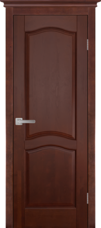 Входная дверь  - Межкомнатная дверь Массив ольхи ОКА модель Лео ДГ Махагон