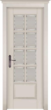 Входная дверь  - Межкомнатная дверь Массив ольхи ОКА модель Лондон ДО Слоновая кость