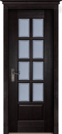 Входная дверь  - Межкомнатная дверь Массив ольхи ОКА модель Лондон ДО Венге