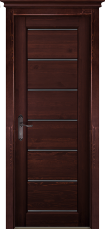 Входная дверь  - Межкомнатная дверь Массив ольхи ОКА модель Премьер плюс ДЧ Махагон