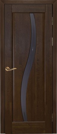 Входная дверь  - Межкомнатная дверь Массив ольхи ОКА модель Соло ДЧ Орех античный