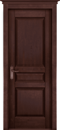 Входная дверь  - Межкомнатная дверь Массив ольхи ОКА модель Валенсия ДГ Махагон