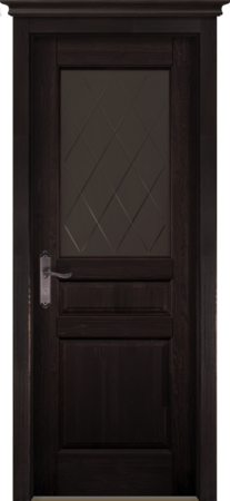 Входная дверь  - Межкомнатная дверь Массив ольхи ОКА модель Валенсия ДО Венге