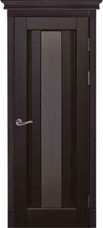 Входная дверь  - Межкомнатная дверь Массив ольхи ОКА модель Версаль ДО Венге