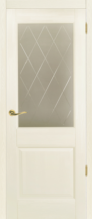 Входная дверь  - Межкомнатная дверь Массив сосны ОКА модель Элегия ДО Слоновая кость