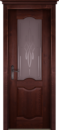 Входная дверь  - Межкомнатная дверь Массив сосны ОКА модель Феррара ДО Махагон