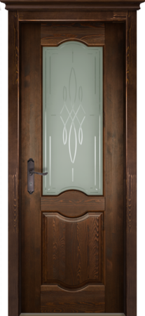 Входная дверь  - Межкомнатная дверь Массив сосны ОКА модель Феррара ДО Орех античный