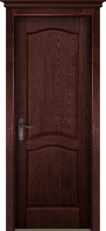 Входная дверь  - Межкомнатная дверь Массив сосны ОКА модель Лео ДГ Махагон