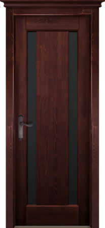Входная дверь  - Межкомнатная дверь Массив сосны ОКА модель Милан ДЧ Махагон