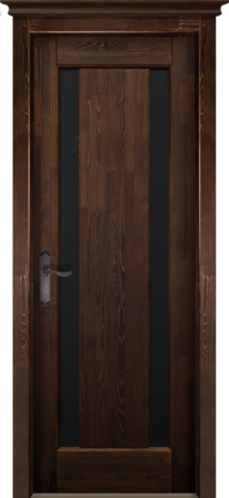 Входная дверь  - Межкомнатная дверь Массив сосны ОКА модель Милан ДЧ Орех античный