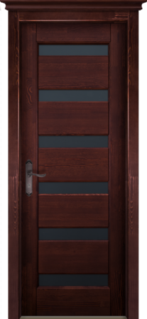 Входная дверь  - Межкомнатная дверь Массив сосны ОКА модель Палермо ДЧ Махагон