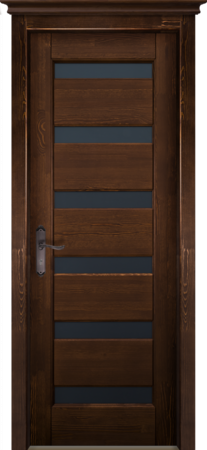 Входная дверь  - Межкомнатная дверь Массив сосны ОКА модель Палермо ДЧ Орех античный