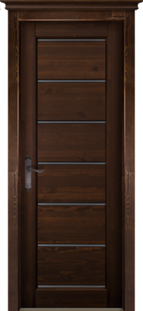 Входная дверь  - Межкомнатная дверь Массив сосны ОКА модель Премьер плюс ДЧ Орех античный