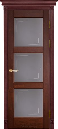 Входная дверь  - Межкомнатная дверь Массив сосны ОКА модель Турин ДО Махагон