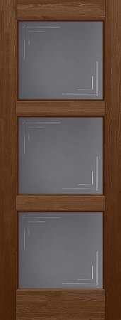 Входная дверь  - Межкомнатная дверь Массив сосны ОКА модель Турин ДО Орех античный