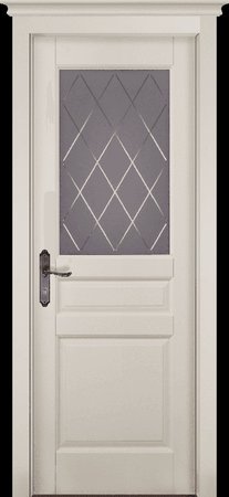 Входная дверь  - Межкомнатная дверь Массив сосны ОКА модель Валенсия ДЧ Слоновая кость