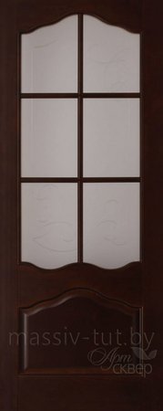 Входная дверь  - Межкомнатная дверь Массив сосны Поставы модель 1 ДО 15% орех