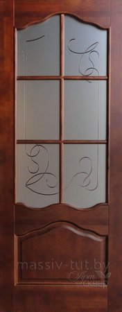 Входная дверь  - Межкомнатная дверь Массив сосны Поставы модель 1 ДО коньяк