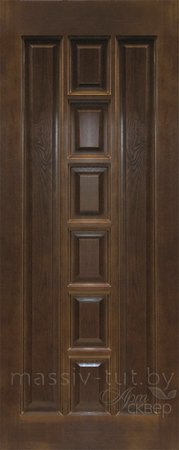 Входная дверь  - Межкомнатная дверь Массив сосны Поставы модель 11-4 ДГ дуб мореный