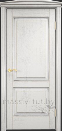 Входная дверь  - Межкомнатная дверь Массив сосны Поставы модель 13 ДГ белый воск