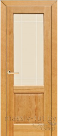 Входная дверь  - Межкомнатная дверь Массив сосны Поставы модель 13 ДО 5% орех 