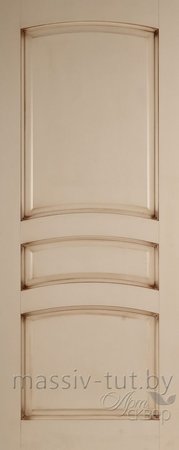 Входная дверь  - Межкомнатная дверь Массив сосны Поставы модель 16 ДГ белая эмаль и патина