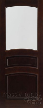 Входная дверь  - Межкомнатная дверь Массив сосны Поставы модель 16 ДО 15% орех 