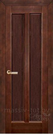 Входная дверь  - Межкомнатная дверь Массив сосны Поставы модель 2 ДГ 15% орех
