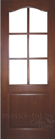 Входная дверь  - Межкомнатная дверь Массив сосны Поставы модель 4 ДО 15% орех
