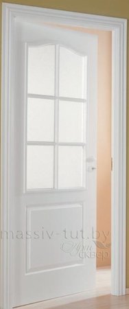 Входная дверь  - Межкомнатная дверь Массив сосны Поставы модель 4 ДО белый воск