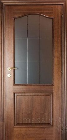 Входная дверь  - Межкомнатная дверь Массив сосны Поставы модель 4 ДО коньяк