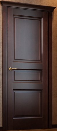 Входная дверь  - Межкомнатная дверь Массив сосны Поставы модель 5 ДГ 15% орех