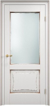 Входная дверь  - Межкомнатная дверь Массив сосны Поставы модель 6/2 ДО эмаль белая